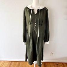 NWOT Simple Retro Dress Womens L Cottagecore Mod Houndstooth Dark Academia Twee