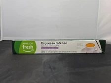 10 Amazon Fresh Dark Roast Espresso Intenso 9/13 Coffee Single Capsules 02/26