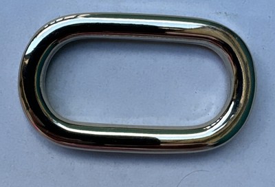Polo, Ralph Lauren Belt Or Scarf Loop, Vintage, Logo, Silver 