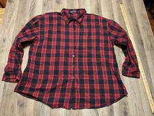 SheIn Shirt, Women's Size XL, Red Black, Plaid, Button Up, Long Sleeve