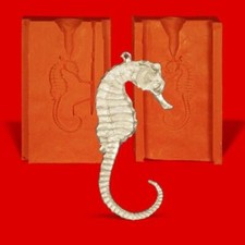 Zinngießform Silikonform Zinn giessen Seepferdchen ca. 10g Reinzinn