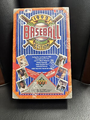 1992 Upper Deck CC Baseball Cards Factory Sealed Wax Box Ted Williams 36 packs