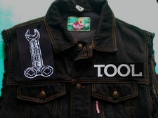 Tool Opiate Undertow Lateralus Girls' Black Denim Cut-off Waistcoat Jacket 8-16