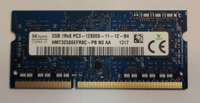 SK Hynix CHINA 01 2GB 1Rx8 PC3-12800S-11-12-B4 HMT325S6EFR8C-PB NO AA 1317