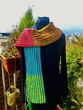 🩷🩵 CONFETTI Sciarpa Ai Ferri Lana 🐑