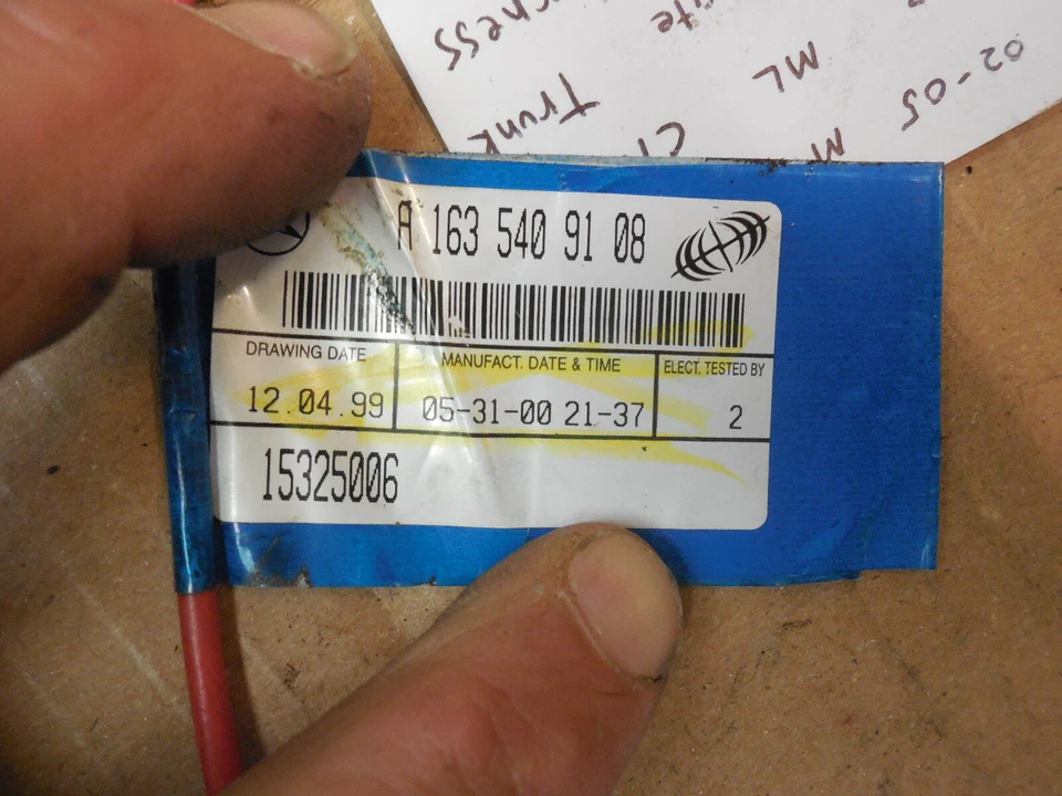 Arnés de cables escotilla maletero puerta trasera mercedes clase w163 ml 02-05 1635409108 Foto 2 de 4