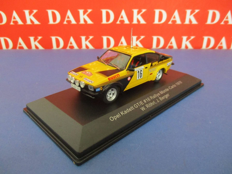 Die cast 1/43 Modellino Auto Opel Kadett GT-E Rally Monte Carlo 1976 W. Rohrl - Immagine 2 di 4