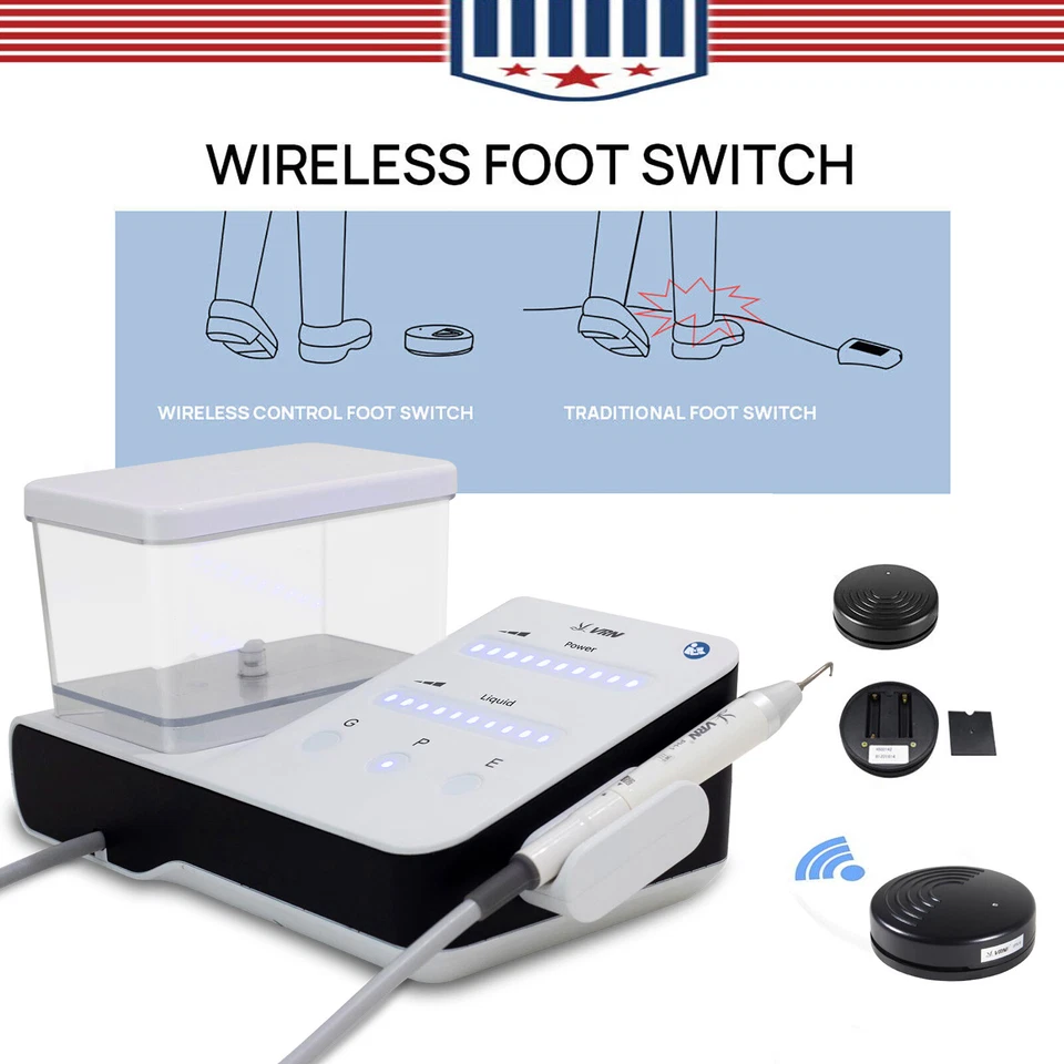 Dental Ultrasonic Piezo Scaler Fit Woodpecker EMS Cavitron Tip LED Handpiece USA - Image 4 of 4