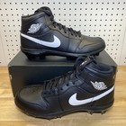 Nike Jordan 1 Mid TD Black Football Cleats FJ6805-001 Sizes 13-16 Alpha Menace