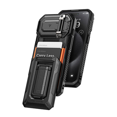 For iPhone 13/14/15 Case [D-Wallet Origin] Semi Auto Card Wallet & Kickstand