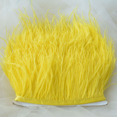 Hochwertige Straußenfeder Fransenborte für Millinery Hut Handwerk Kleid 36 Farben 1 M