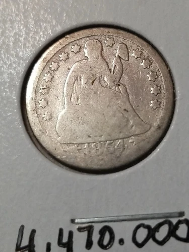 1854 Seated Liberty Dime In Good Condition In My Opinion. #083