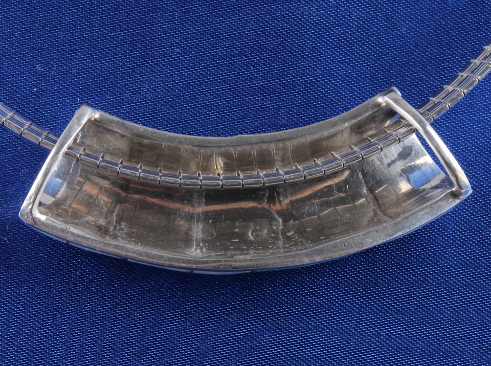 COLLAR COLGANTE PIEDRA ÓPALO ESTERLINA OMEGA FLEX COLLAR 35.6G 925 FINO 4567 Foto 3 de 4