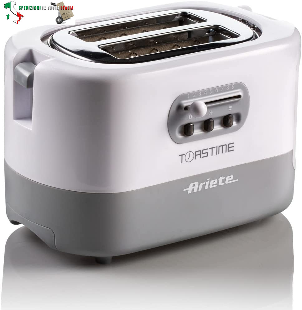Tostapane 2 Fette Ariete 159 Toastime 700W Bianco - Scheda Tecnica