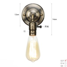 Image of Modern Edison Light Bulb Retro Single Head Aisle Living Room Wall Lamp