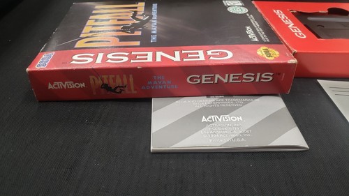 CIB PITFALL SEGA GENESIS VIDEO GAME CARDBOARD BOX COMPLETE W/ PROTECTOR CASE - Picture 8 of 14