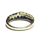 14k white gold .52ct SI1 VS2 H princess diamond sapphire gemstone band ring 2.1g — photo 4