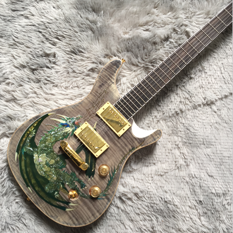Custom Shop Electric Guitar ,Dragon Electric Guitar With Flamed Maple