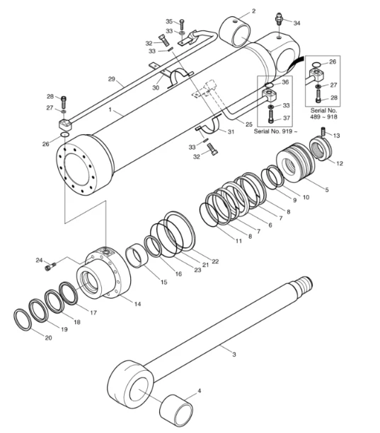 2440-9242KT BOOM CYL SEAL KIT FITS DAEWOO EXCAVATOR SOLAR 130LC-V 140LC-V 140W-V - Image 2 of 2