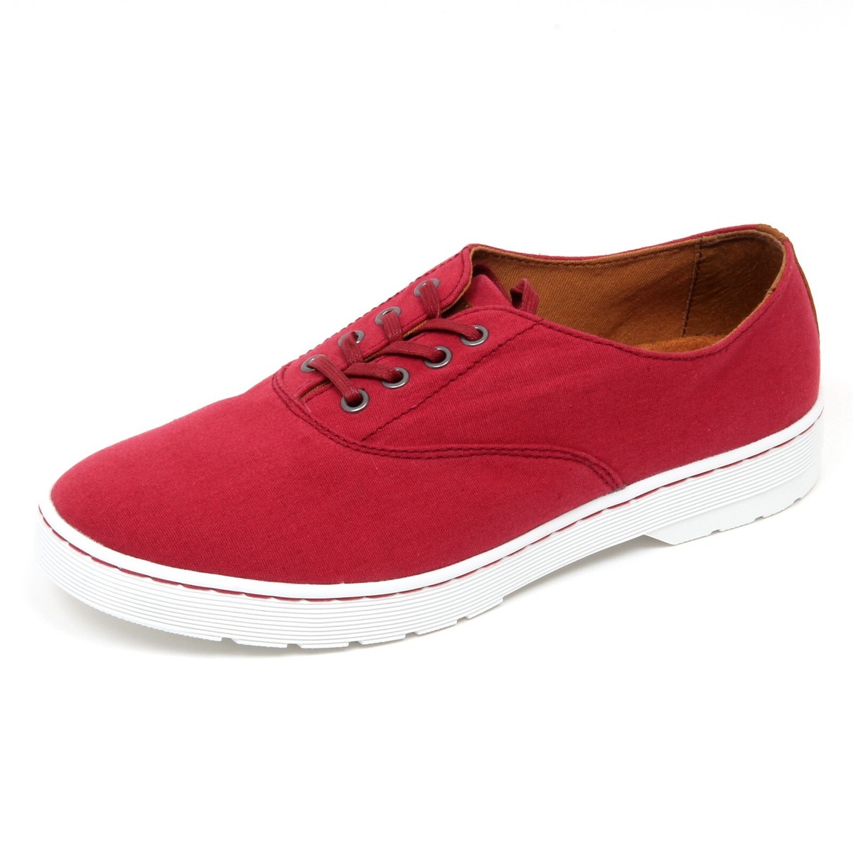 D1936 scarpa uomo MARTENS LAKEWOOD scarpe rosso shoe man UK