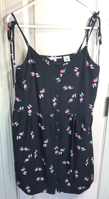 Levi s Womens Small Full Button Spaghetti Strap Summer Dress Beach Vacation