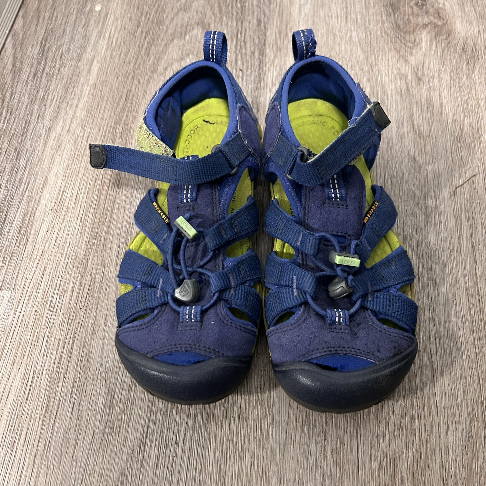 Sandali KEEN acqua sabbia escursionismo blu taglia 3 giovani unisex piccolo difetto