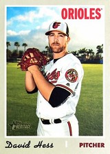 2019 TOPPS HERITAGE HIGH NUMBER #622 - DAVID HESS