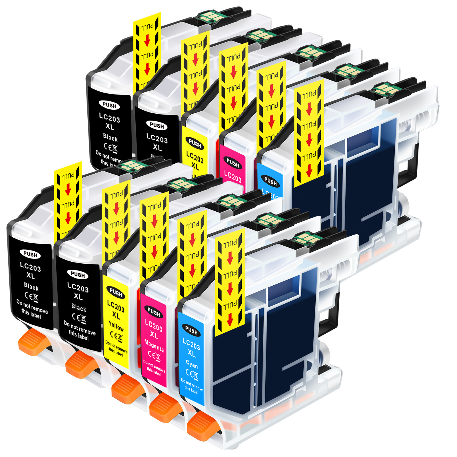 Ink Cartridges for Brother LC203 LC201 MFC-J460DW MFC-J480DW MFC-J485DW Printer-image
