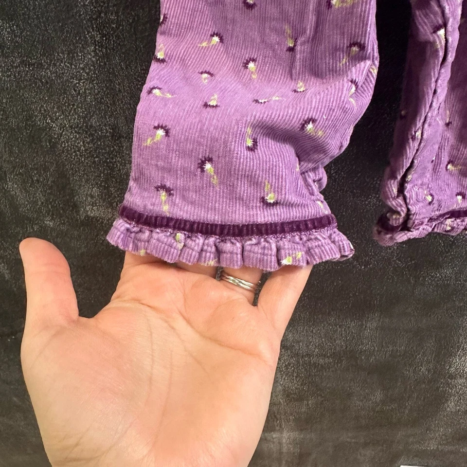 Conjunto de pana floral púrpura púrpura Cherokee vintage, en muy buen estado, talla 12 meses (12-24A) Foto 4 de 4