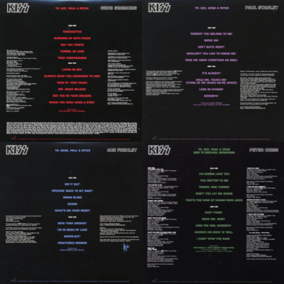 Kiss Picture Disc Set 4 Vinyl LP Gene Simmons, Paul Stanley, Ace