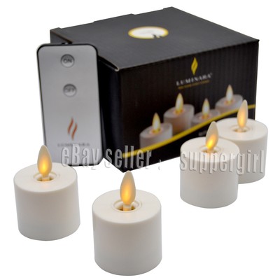 Luminara Flickering Bulb Battery Operated LED Tea Light Flameless for Wedding