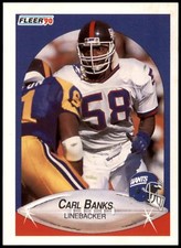 Carl Banks #63 1990 Fleer