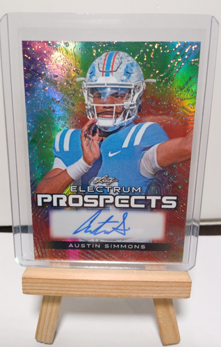 AUSTIN SIMMONS Autograph 2024 Leaf Electrum PROSPECTS TIE DYE AUTO Ole Miss AUTO