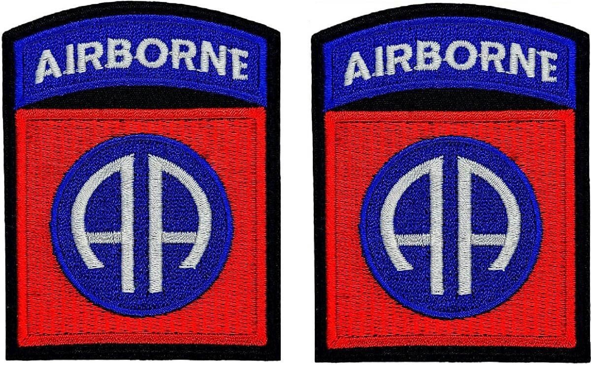 82nd Airborne Division Tactical Embroidered Patch | 2PC HOOK BACKING 3"X2.25"
