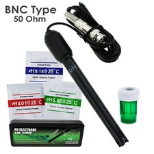 PH Meter Monitor Controller Test Sensor 0-14 pH Electrode Probe BNC Connector