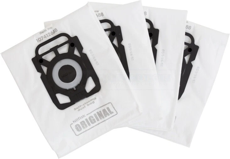 MisterVac 10 Sacchetti Per Aspirapolvere Compatibili Con Nilfisk GD80, GM80, GM80P, In Tessuto Non Tessuto 5 Strati, Ecologici Senza Plastica - copertina