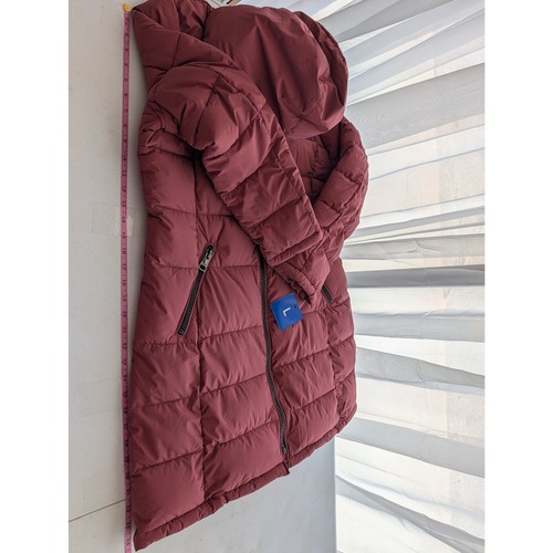 Andrew Marc Damen langer gefütterter Mantel mit Kapuze Rose Rosa Größe Large Neu mit Etikett - Bild 17 von 18