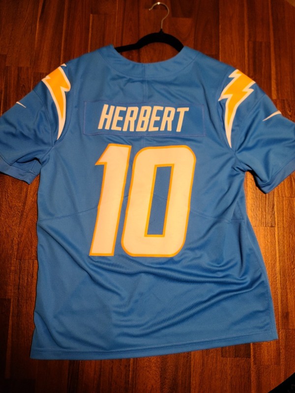 Justin Herbert #10 Powder Blue Nike Vapor Limited Jersey (L)
