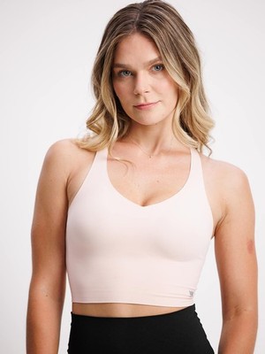 SHEFIT BOSS LONGLINE Sports Bra Blush Size 2Luxe Longline Support