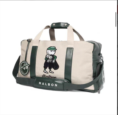 Malbon Golf Green White Travel Duffle Bag Weekender Carry New | eBay