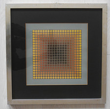 Victor Vasarely - Serie:  SZ et Goyo CTA-105.A  SIEBDRUCK - Rahmen:  ca 42x42 cm
