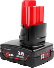 12V 6Ah Replacement Battery Compatible with Milwaukee 6.0Ah Lithium-Ion Battery