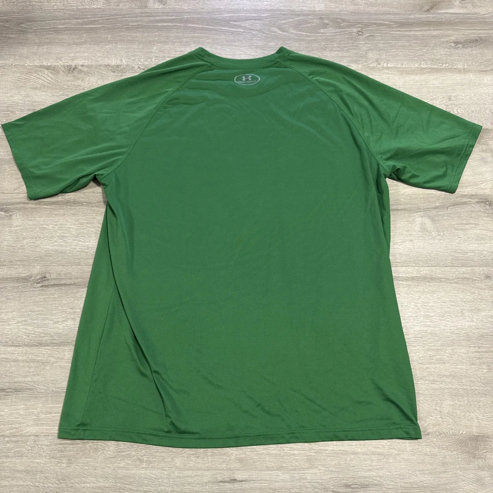 North Dakota Fighting Hawks Shirt College Under Armour Men's Green 2XL Tee Top - Image 2 of 3