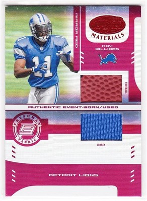 2004 Leaf Certified Materials Mirror Red N.217 Roy Williams 11/150 Jersey No 1/1