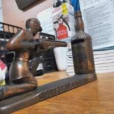 VINTAGE COPPER SOUTHERN COMFORT CIVIL WAR SOLDIER MECHANICAL BANK