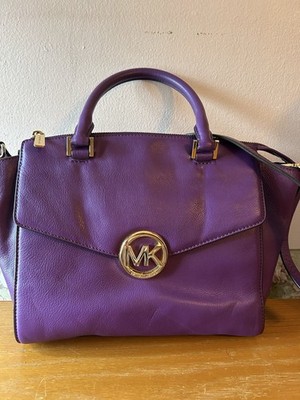 Michael Kors Violet Hudson Leather Purse-GORGEOUS