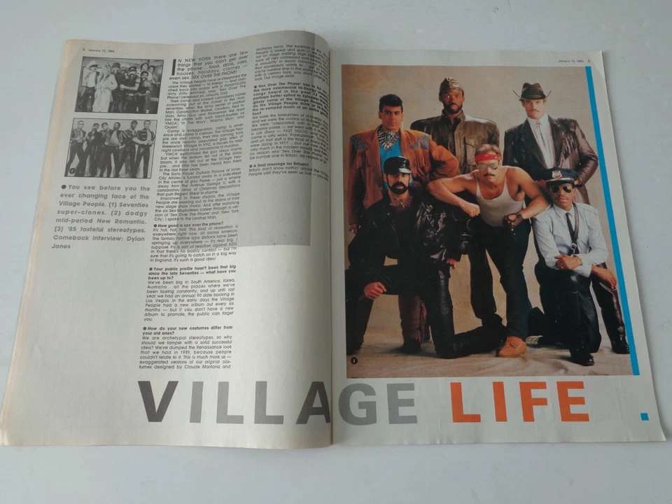 RECORD MIRROR - JANUARY 12th, 1985 - CHAKA KHAN, VILLAGE PEOPLE, HALL & OATES - Image 3 of 4
