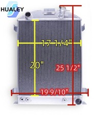3 Rows Aluminum Radiator Fits 1932 Ford Hi-boy Hot Rod Chevy Engine V8 Atmt