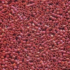 11/0 MIYUKI DELICA Opaque Glazed Dark Red Seed Bead 8g