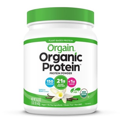 Orgain Organic Vegan Plant Protein Powder Vanilla Bean 21g Protein 1.02 lb